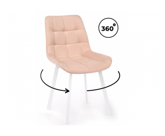 Стул на металлокаркасе Челси 360 П бежевый (zd 210) / белый