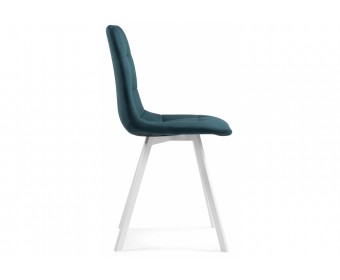 Стул на металлокаркасе Чилли морская волна / белый