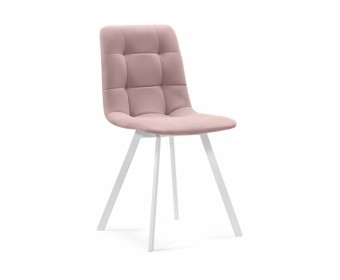 Стул на металлокаркасе Чилли розовый / белый
