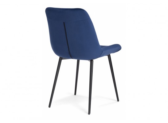 Стул на металлокаркасе Гояр темно-синий / черный глянец в Набережных Челнах