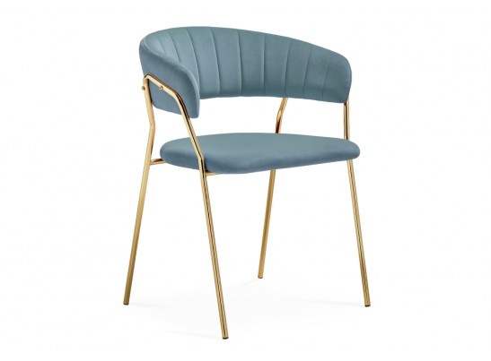 Стул на металлокаркасе Kamelia 1 light blue /gold в Набережных Челнах