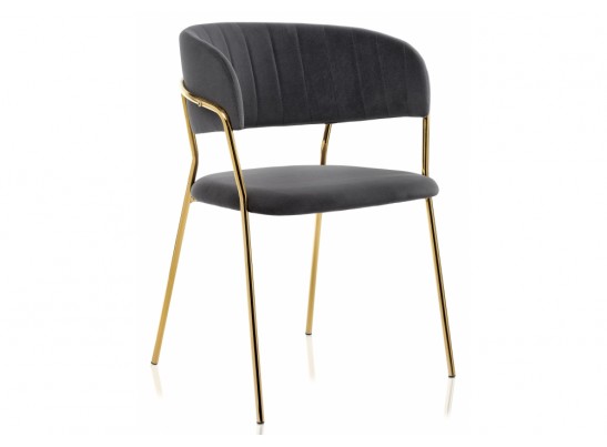 Стул на металлокаркасе Kamelia grey / gold в Набережных Челнах