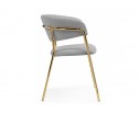 Стул на металлокаркасе Kamelia велюр светло-серый / золотой в Набережных Челнах