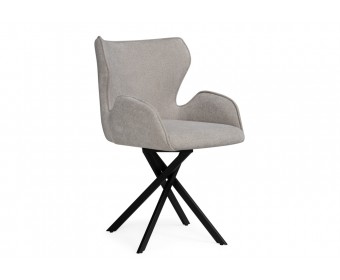 Стул на металлокаркасе Карлайл крутящийся бежевый / черный