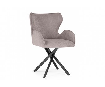 Стул на металлокаркасе Карлайл латте brendy smoke 04 / черный