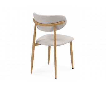 Стул на металлокаркасе Lisbon бежевый / цвет дерева