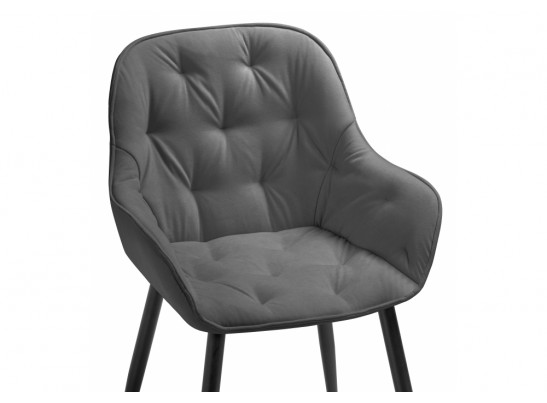 Стул на металлокаркасе Олму серый / черный в Набережных Челнах