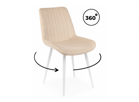 Стул на металлокаркасе Седа 360 бежевый (zd 210) / белый в Набережных Челнах