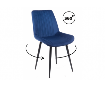 Стул на металлокаркасе Седа 360 синий (zd 798) / черный