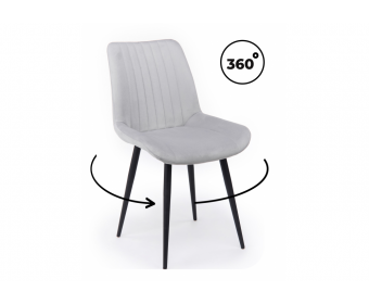Стул на металлокаркасе Седа 360 светло-серый (zd 960) / черный