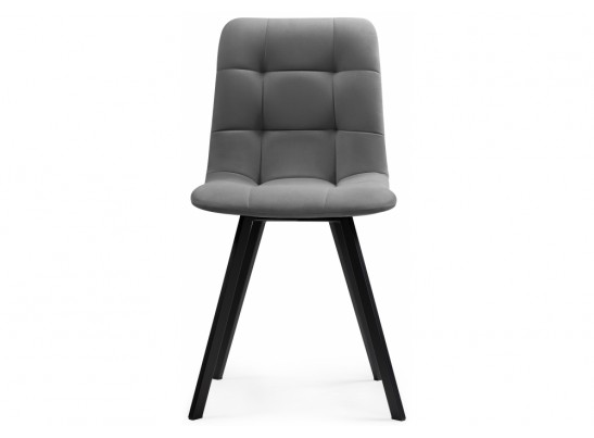 Стул на металлокаркасе Симпл темно-серый / черный в Набережных Челнах