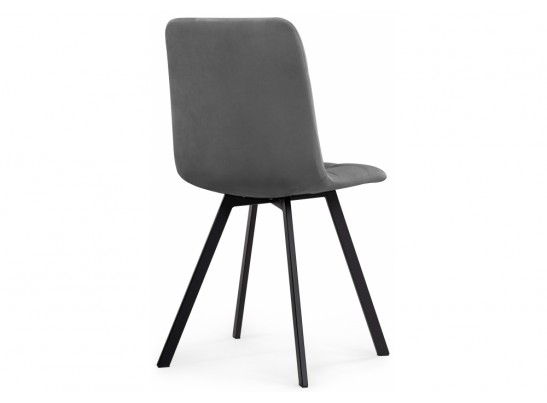 Стул на металлокаркасе Симпл темно-серый / черный в Набережных Челнах