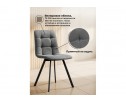 Стул на металлокаркасе Симпл темно-серый / черный в Набережных Челнах