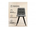 Стул на металлокаркасе Симпл темно-серый / черный в Набережных Челнах