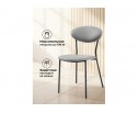 Стул на металлокаркасе Корсе светло-серый/ черный глянец в Набережных Челнах