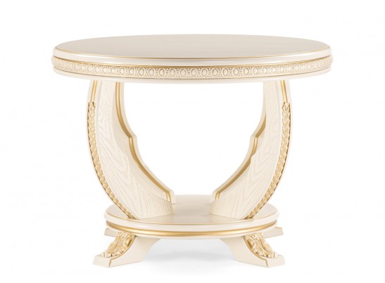 Журнальный столик Луис 70х52 слоновая кость / золото в Набережных Челнах