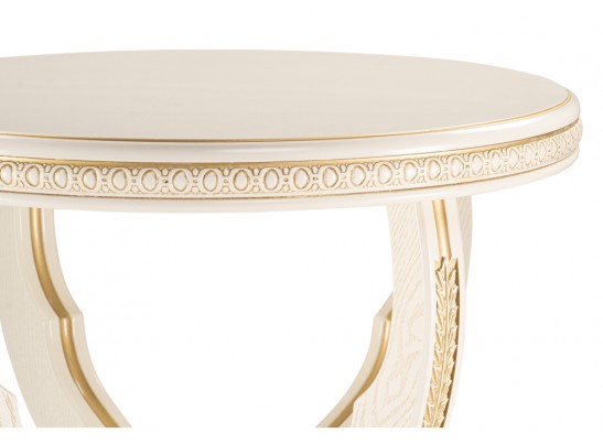 Журнальный столик Луис 70х52 слоновая кость / золото в Набережных Челнах