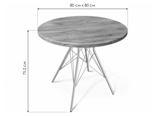 Деревянный стол SHT-TU2-1/80 МДФ черный / дуб тортуга в Набережных Челнах