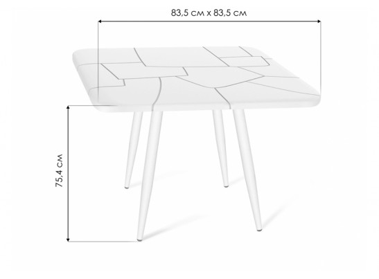 Деревянный стол SHT-TU14/TT30 белый муар / золото / белый в Набережных Челнах