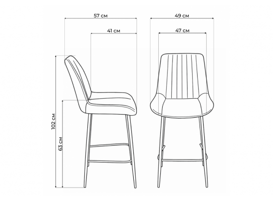 Полубарный стул Седа 360 темно-серый (zd 995) / золотой в Набережных Челнах