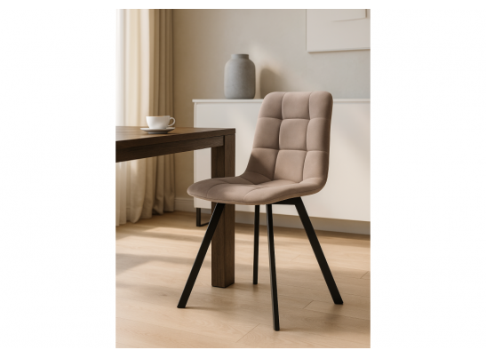 Стул на металлокаркасе Симпл латте / черный в Набережных Челнах