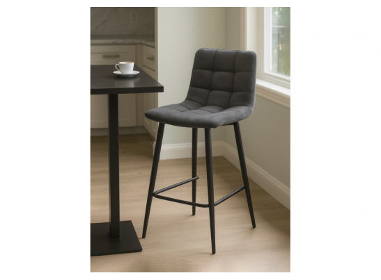 Полубарный стул Симпл темно-серый / черный в Набережных Челнах