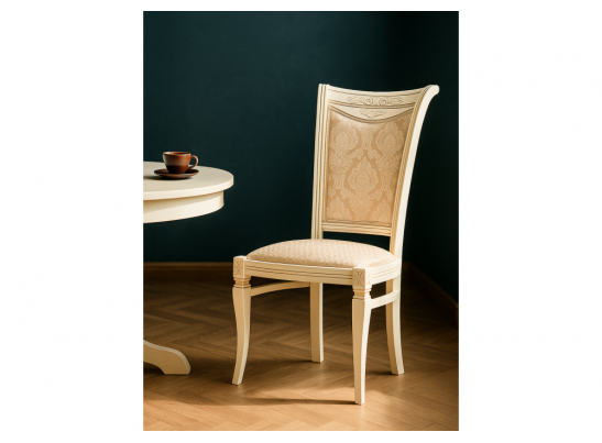 Деревянный стул Mariano линур блекл комби / слоновая кость