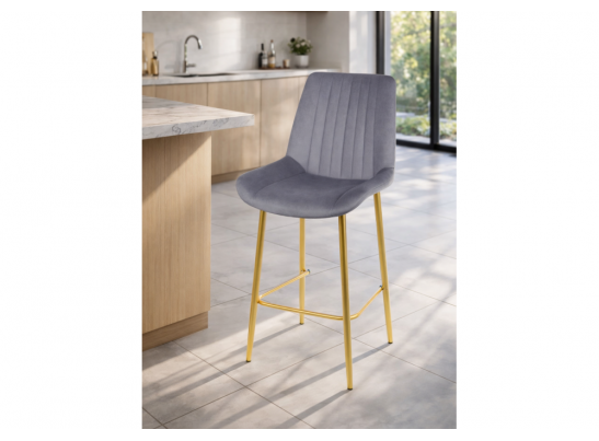 Полубарный стул Седа 360 темно-серый (zd 995) / золотой в Набережных Челнах