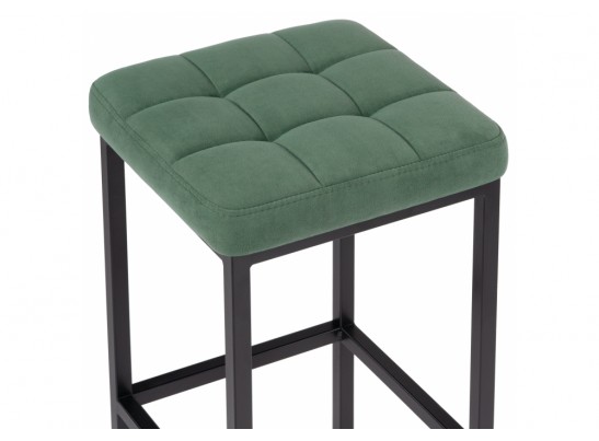 Барный стул Лофт микровелюр катания изумруд / черный матовый в Набережных Челнах