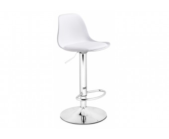 Барный стул Soft white / chrome