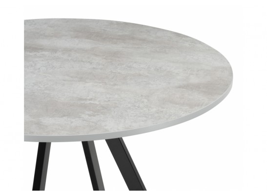 Деревянный стол Баргел 90х90х75 бетон / черный в Набережных Челнах