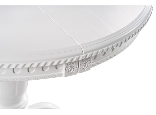 Деревянный стол Долерит 90(120)х90х76 белый / белый в Набережных Челнах