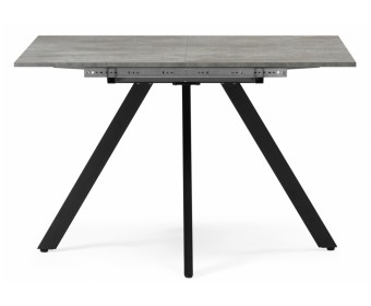 Деревянный стол Райн 116(160)x77 раздвижной цемент / черный