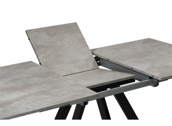 Деревянный стол Райн 116(160)x77 раздвижной цемент / черный в Набережных Челнах