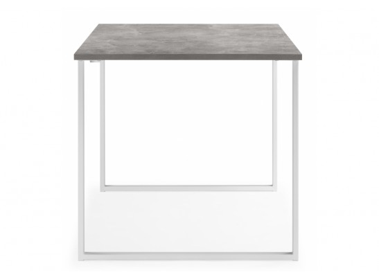 Деревянный стол Лиман 140 x 80 бетон светлый / белый матовый в Набережных Челнах