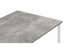 Деревянный стол Лиман 140 x 80 бетон светлый / белый матовый в Набережных Челнах