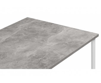 Деревянный стол Лиман 140 x 80 бетон светлый / белый матовый