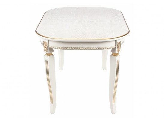 Деревянный стол Romeo 130(170)х85х75 молочный / патина золото в Набережных Челнах