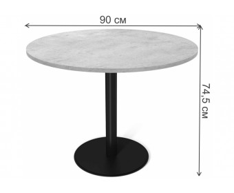 Деревянный стол SHT-TU43/TT 90 МДФ черный муар / серый мрамор