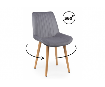 Деревянный стул Седа 360 темно-серый (zd 995) / светлое дерево