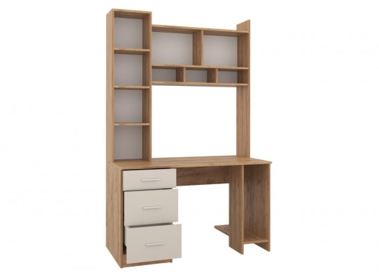 Компьютерный стол Бишоп 5 125х60х197 дуб крафт золотой / кашемир в Набережных Челнах