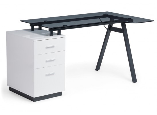 Компьютерный стол Torvi white / black в Набережных Челнах