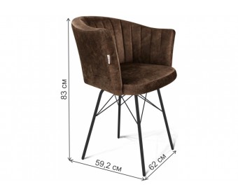 Кресло SHT-ST42-1/S64 трюфель / черный муар