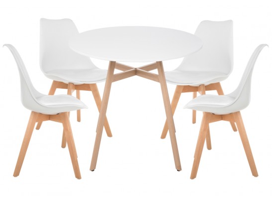 Обеденная группа Номиа 80 white / wood в Набережных Челнах