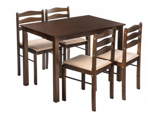 Обеденная группа Starter (стол и 4 стула) oak / beige в Набережных Челнах