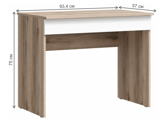 Письменный стол Кинд СТ-01 белый / дуб делано в Набережных Челнах