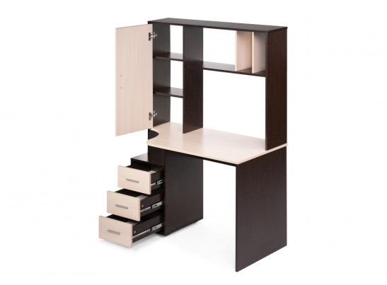 Компьютерный стол КСТ-16 120х60х160 левый венге / беленый дуб в Набережных Челнах