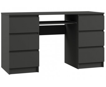 Письменный стол Мадера СМП2.6 ЛДСП 135х50х77 графит новый