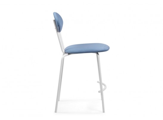 Полубарный стул Коумо катания дасти блю / белый матовый в Набережных Челнах