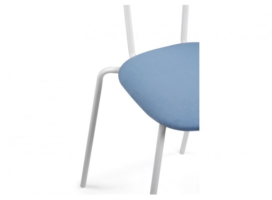 Полубарный стул Коумо катания дасти блю / белый матовый в Набережных Челнах